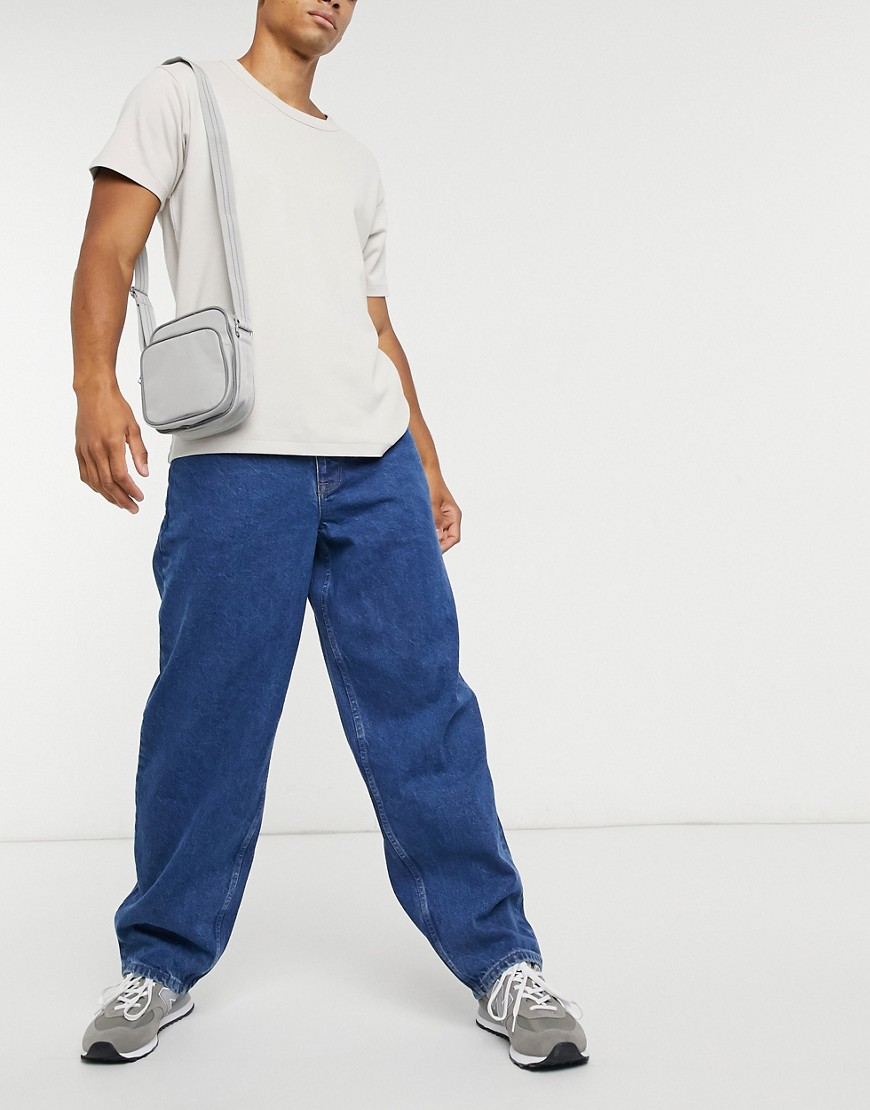 baggy medium wash jeans