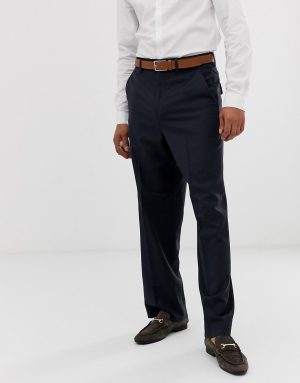 ASOS DESIGN wide leg smart pants in navy 100% wool ASOS DESIGN wide leg smart pants in navy 100% wool