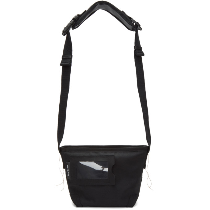 Acne Studios Black Canvas Messenger Bag | The Fashionisto