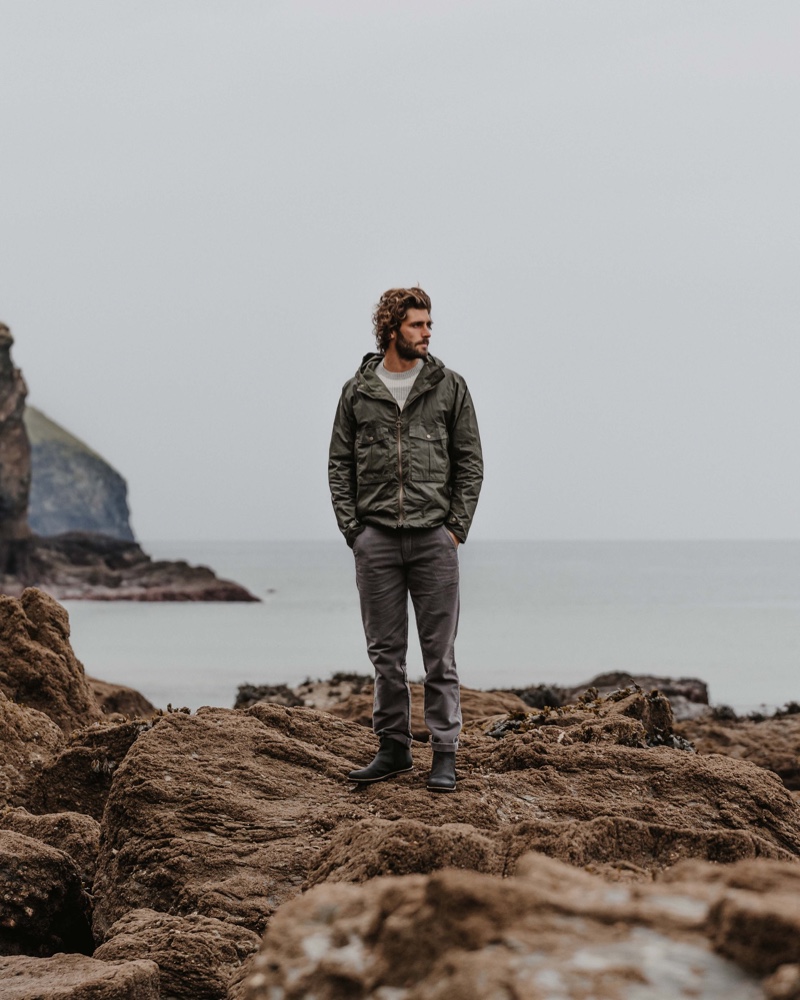 Barbour enlists Alex Libby to front one of its stylish fall-winter 2020 outings.