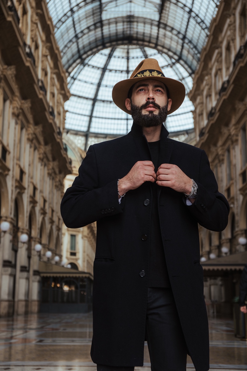 Simone Coriddi stars in the campaign for the Bogart by Borsalino Cut 5 hat.