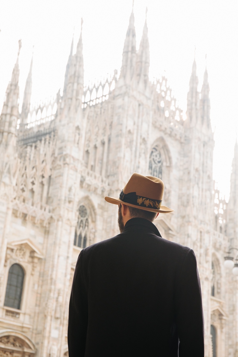 Riccardo Rolandi photographs Simone Coriddi in the Bogart by Borsalino Cut 5 hat.