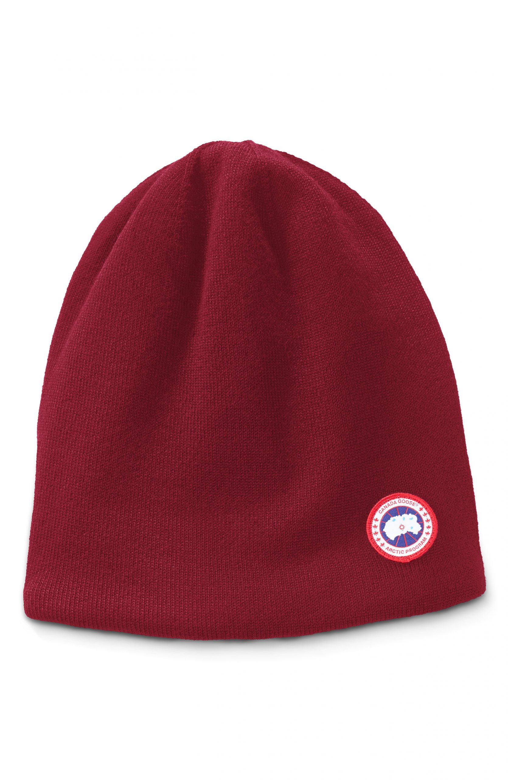Canada Goose Standard Wool Blend Beanie Red The Fashionisto