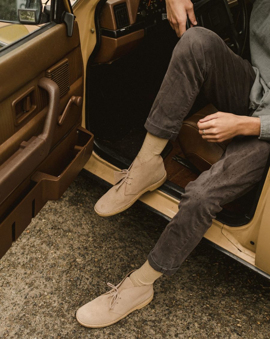 sand suede desert boots