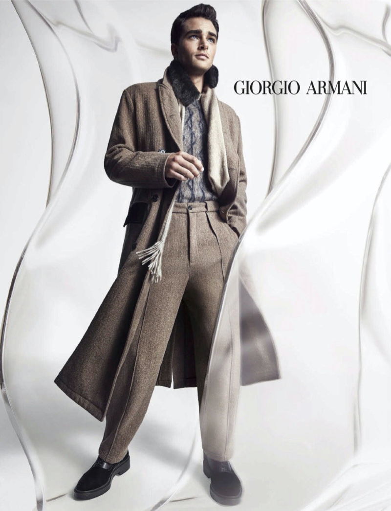 Pepe Barroso stars in Giorgio Armani's fall-winter 2020 campaign.