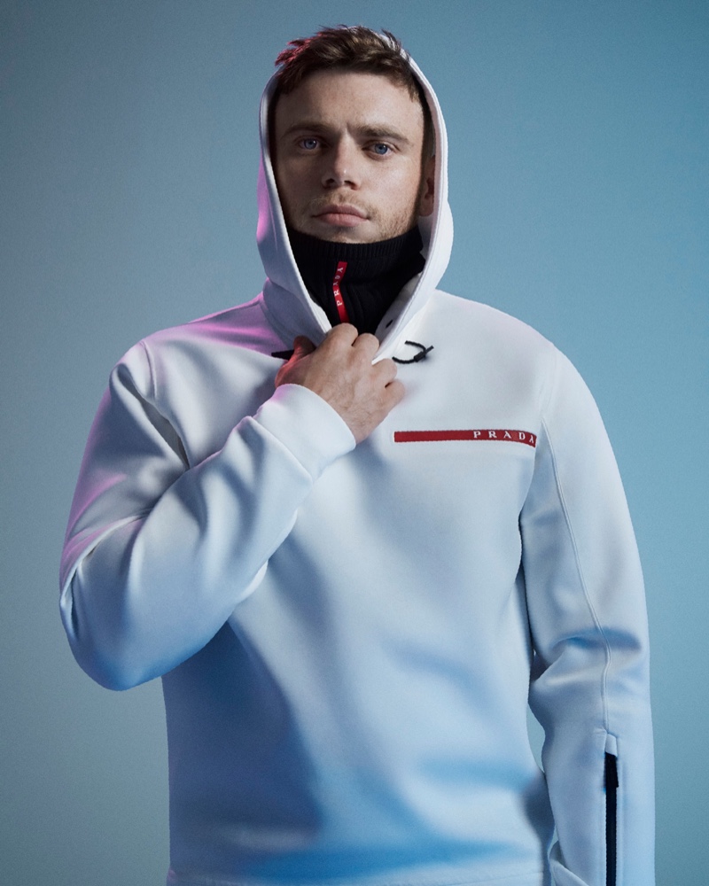 Prada Linea Rossa enlists Gus Kenworthy as the face of its fall-winter 2020 campaign.