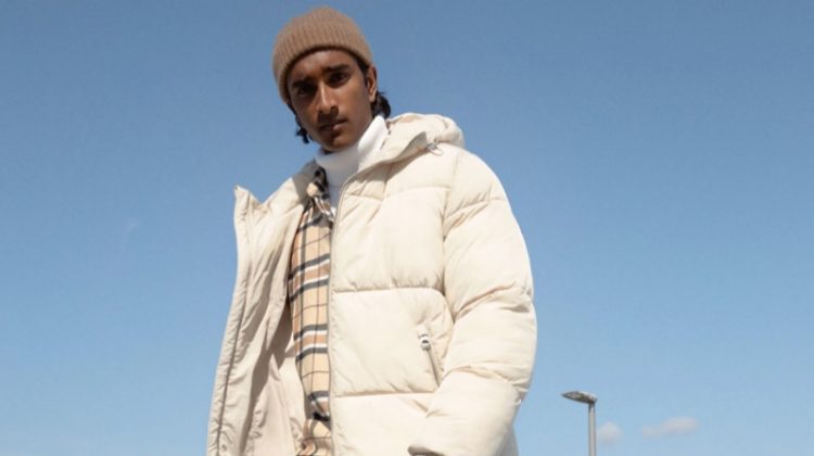 Jeenu Models Winter Neutrals for H&M