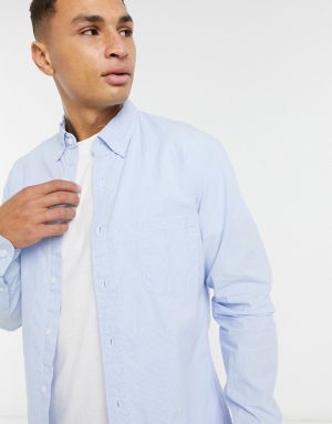 J Crew washed mini gingham long sleeve shirt-Blue J Crew washed mini gingham long sleeve shirt-Blue