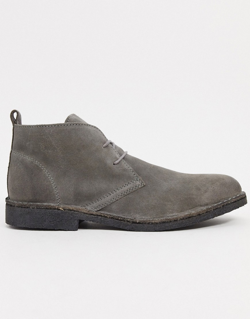 gray suede chukka boots