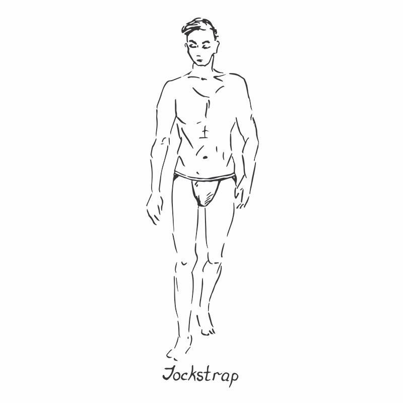Male Model Jockstrap Illustration
