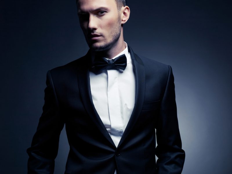 Man in Dapper Tuxedo Jacket and Bow-Tie