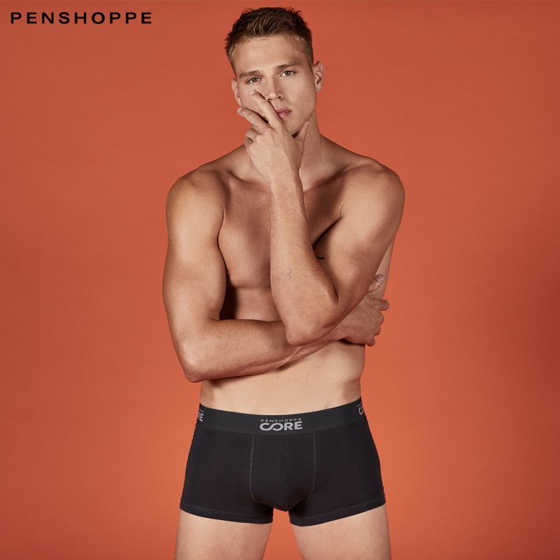 Front and center, Matthew Noszka stars in Penshoppe's Core underwear campaign.