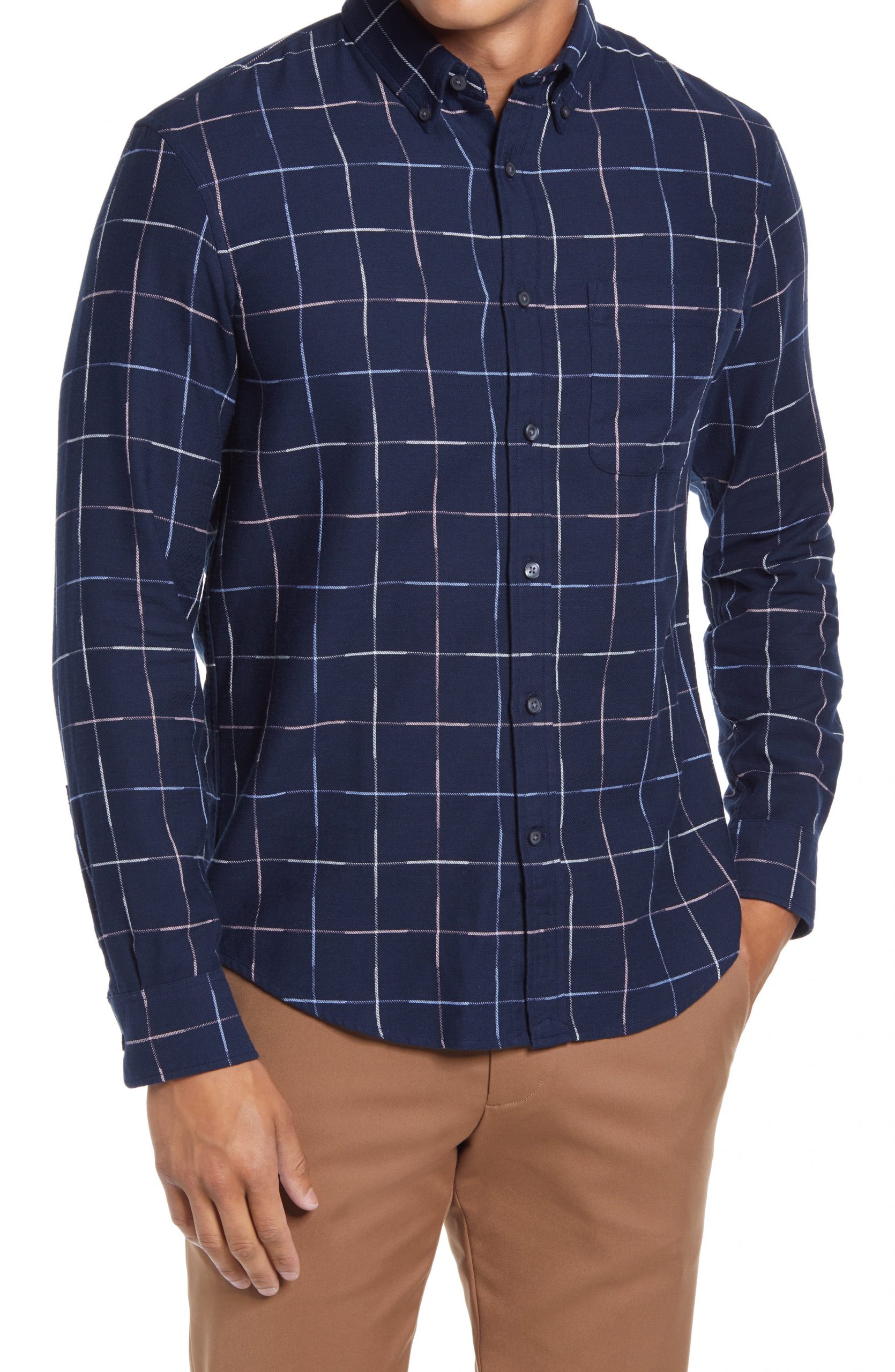 windowpane button down
