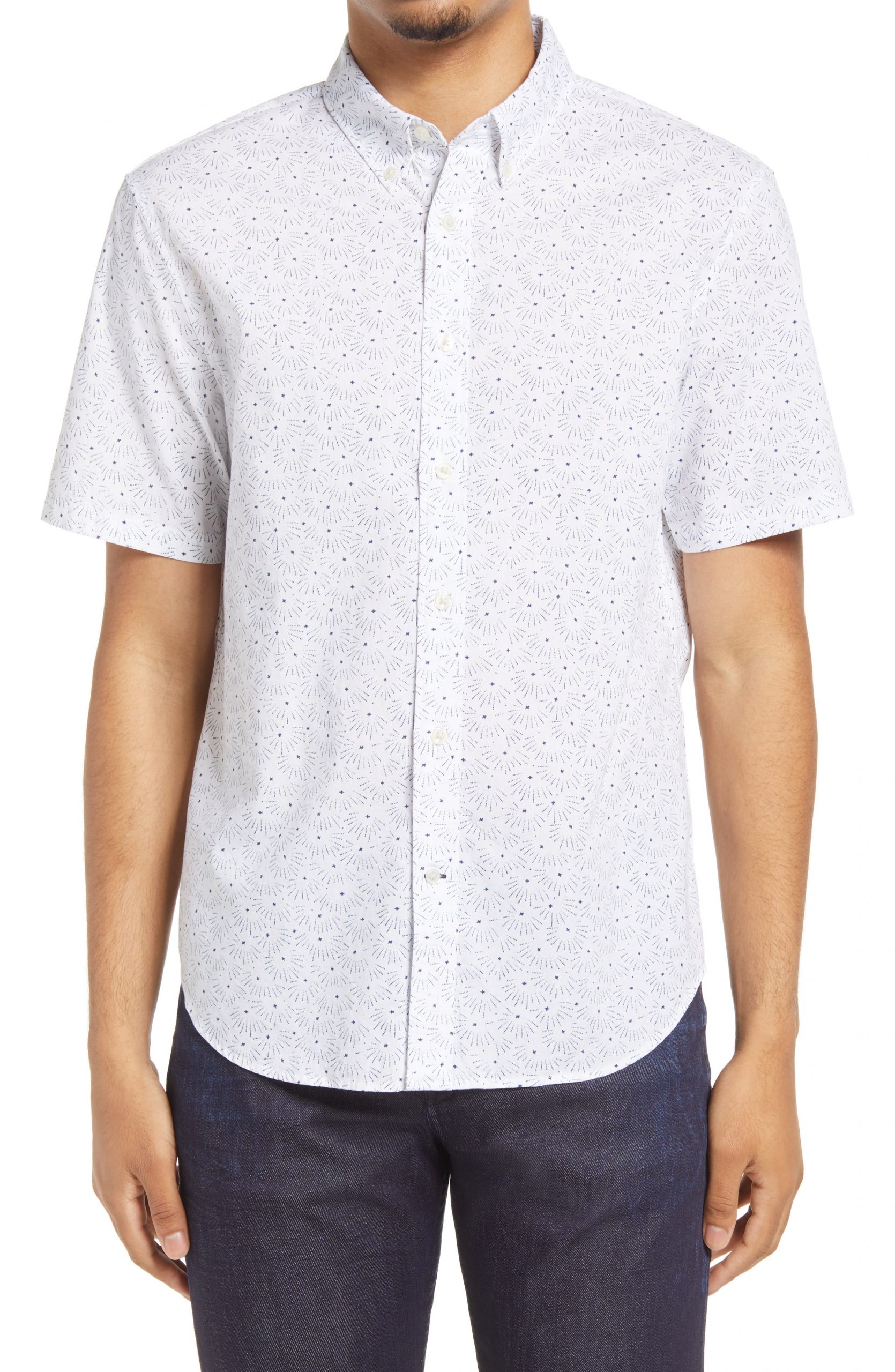 mens slim fit short sleeve button down shirts