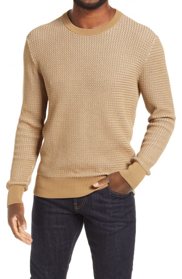 Men’s Club Monaco Sunset Cotton Blend Sweater, Size Small - Beige | The ...