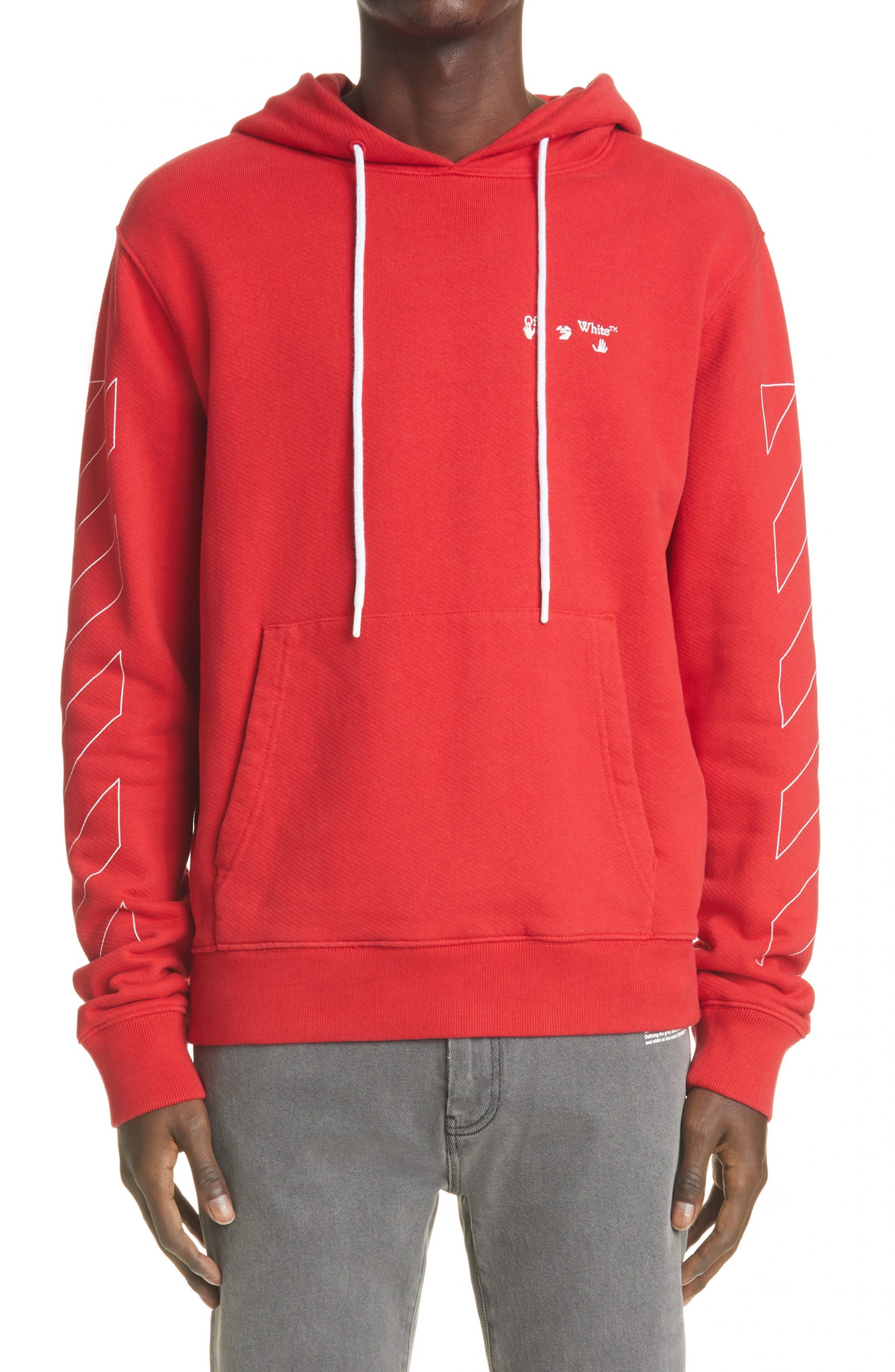 pink off white hoodie mens