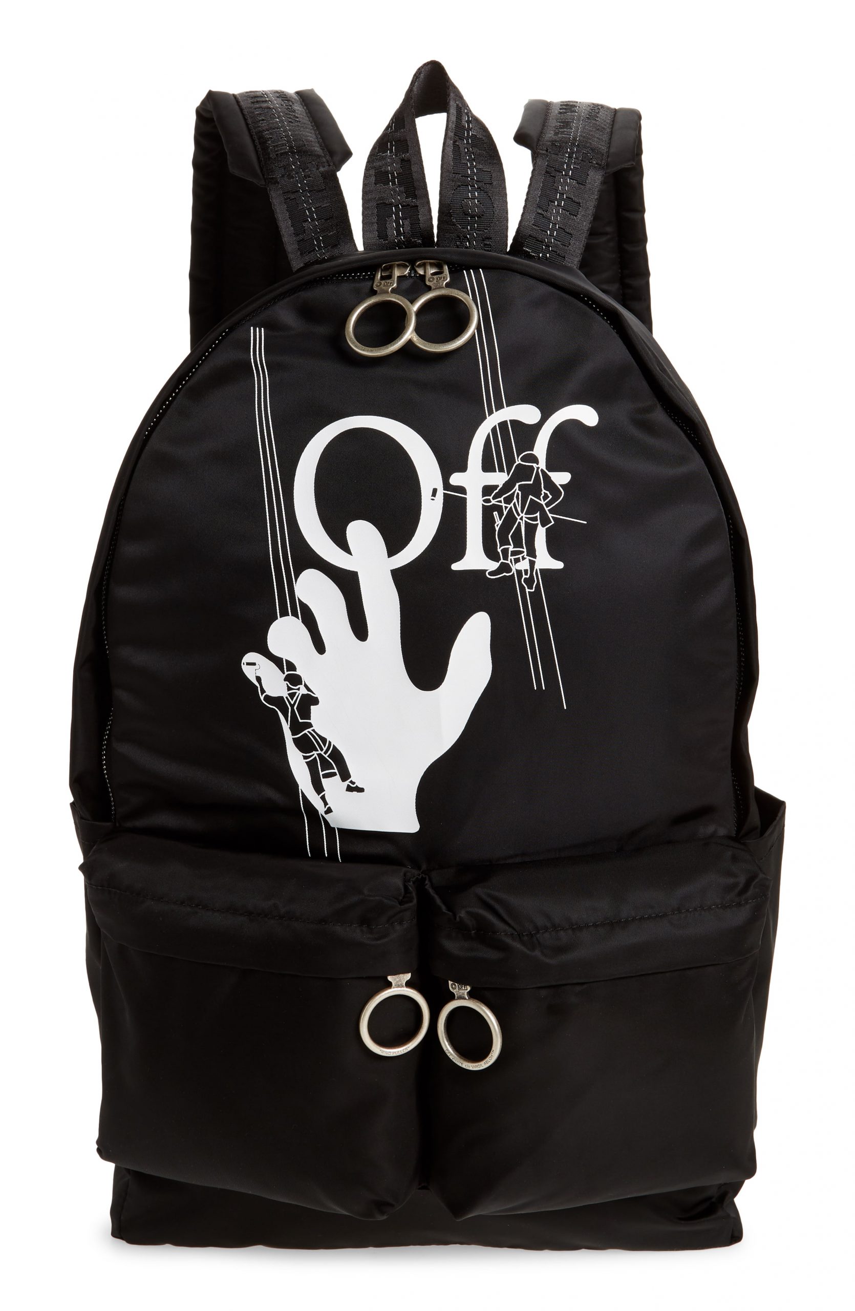 off white diag backpack