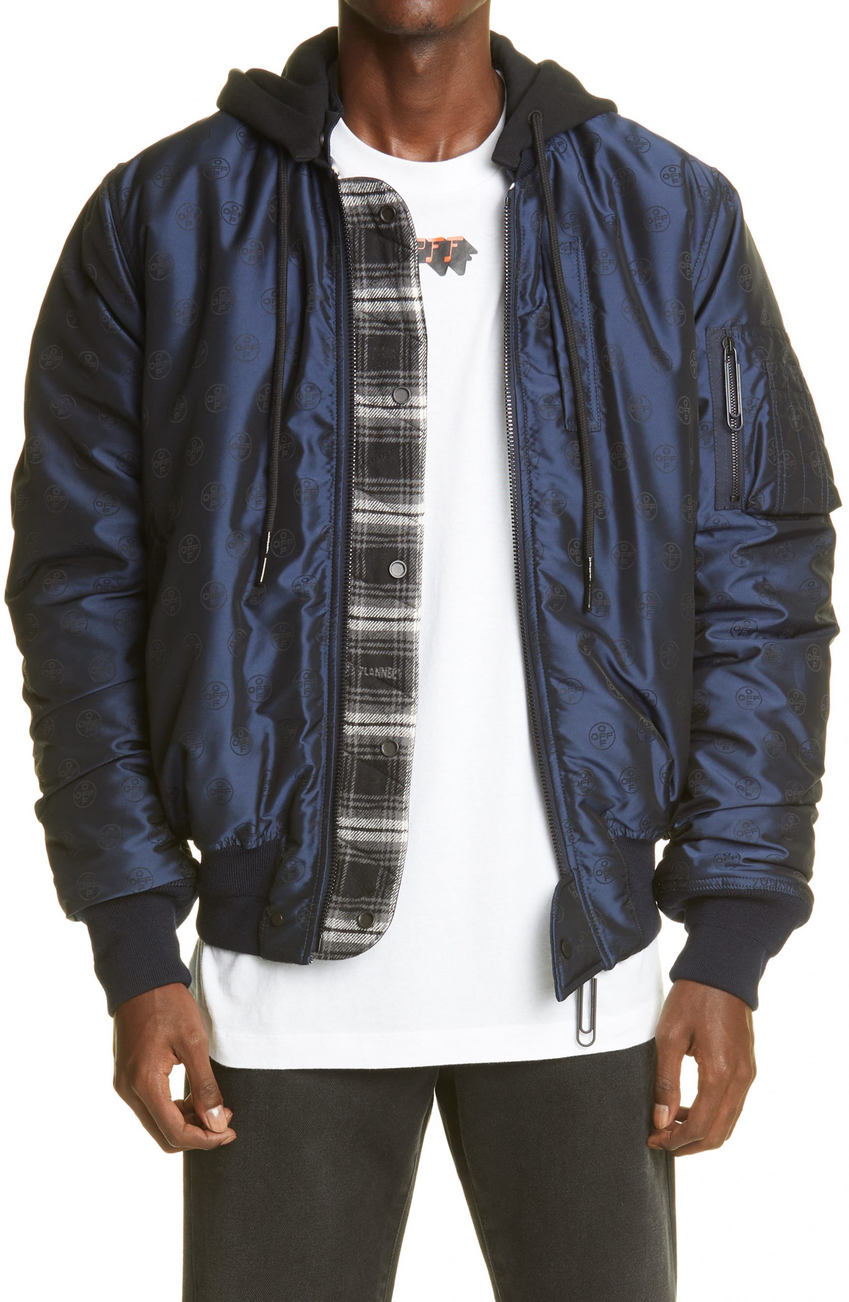 off white hooded jacket