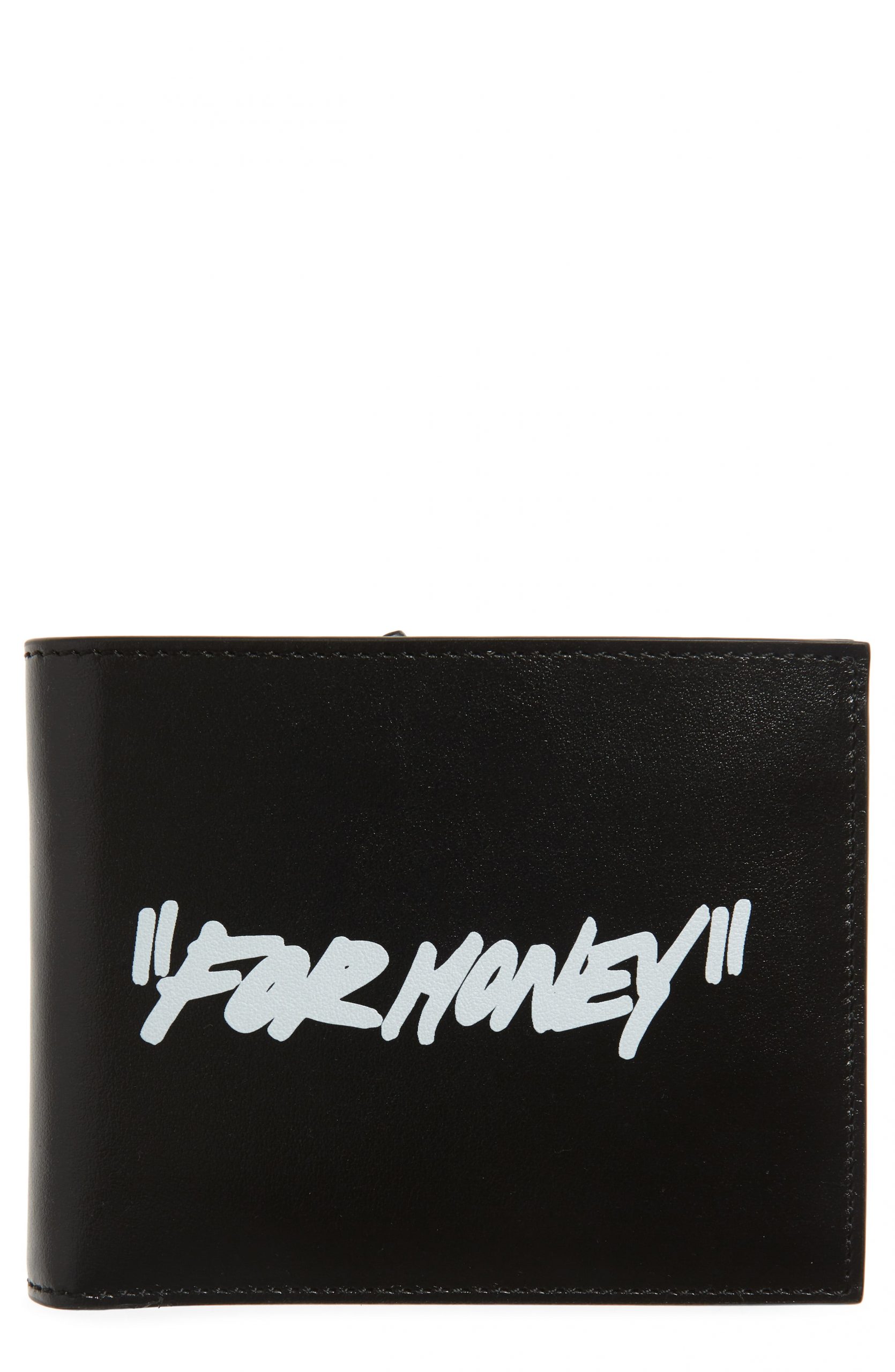 Men’s Off-White Quote Bifold Leather Wallet - | The Fashionisto