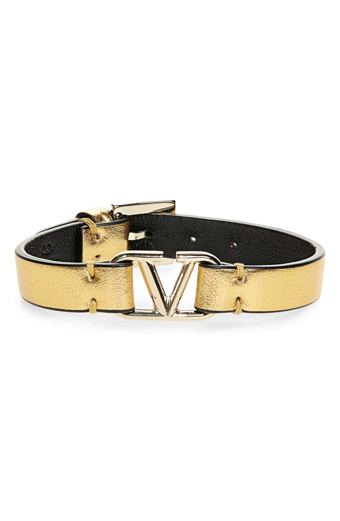Men’s Valentino Vlogo Leather Bracelet The Fashionisto