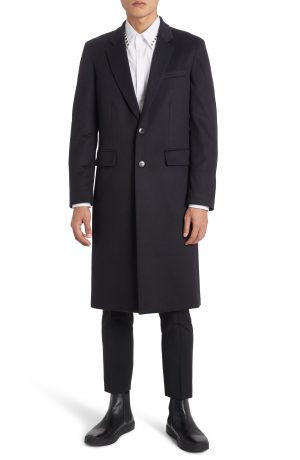 Men's Valentino Wool Topcoat, Size 46 EU - Blue Men's Valentino Wool Topcoat, Size 46 EU - Blue