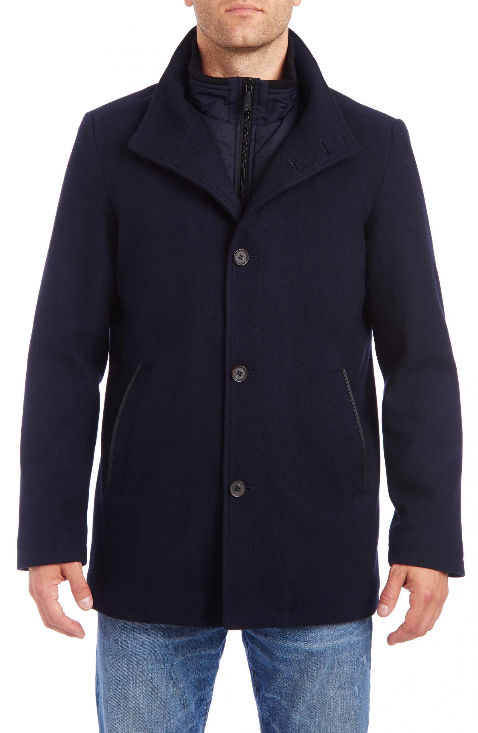 Men’s Vince Camuto Short Wool Blend Car Coat, Size Small