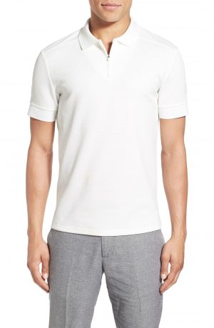 Men's Vince Camuto Slim Fit Mesh Polo, Size X-Large - White Men's Vince Camuto Slim Fit Mesh Polo, Size X-Large - White