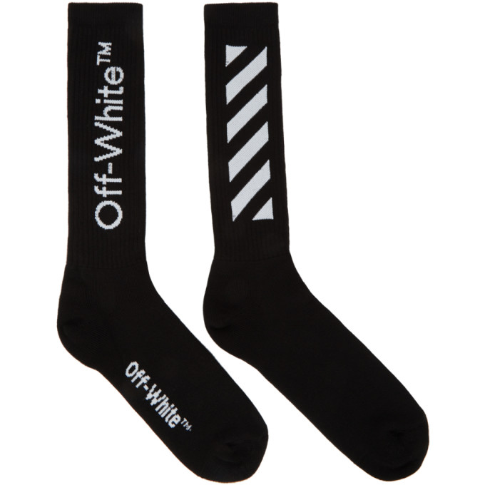 Off-White Black Diag Socks | The Fashionisto