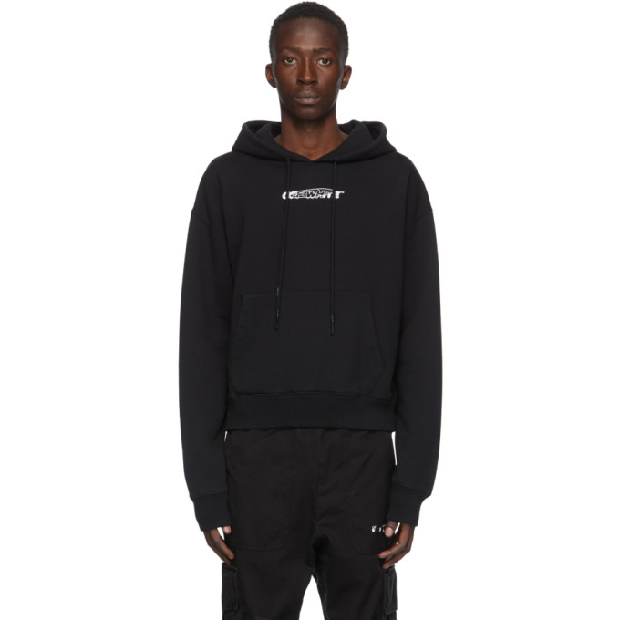 off white black and white hoodie