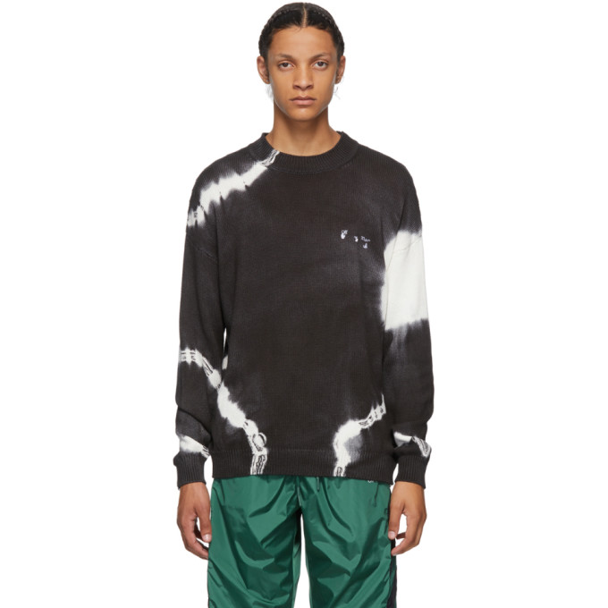 off white black crew neck