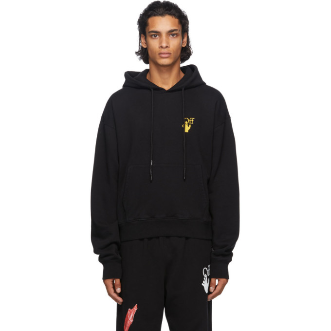 off white embroidered hoodie