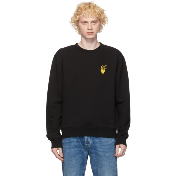 Off-White Black and Yellow Worldwide Sweatshirt | The Fashionisto