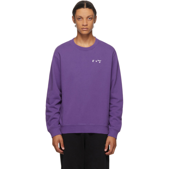 Off-White Purple Logo Regular Sweatshirt | The Fashionisto