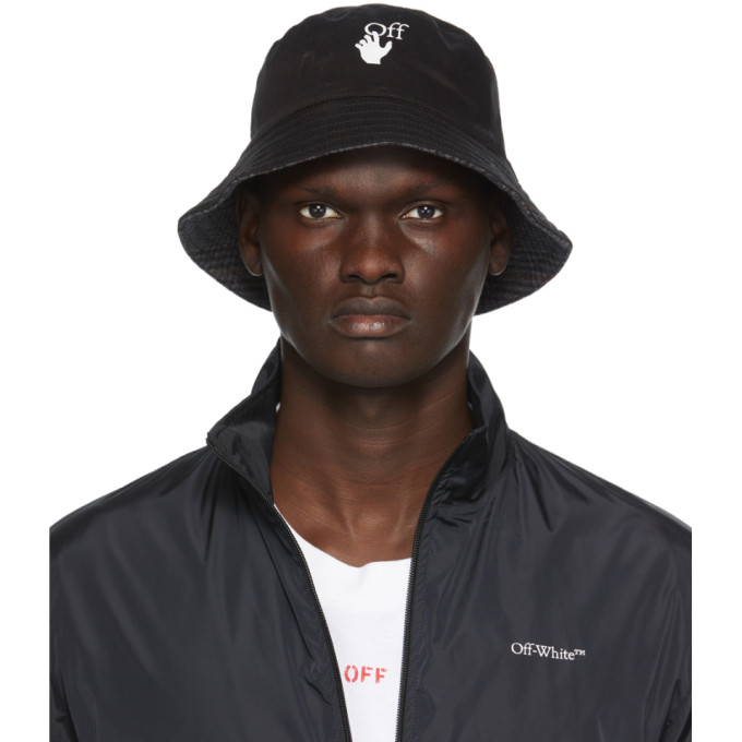 Off-White Reversible Black Logo Bucket Hat | The Fashionisto