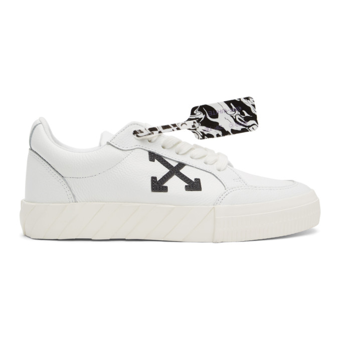 white striped vulcanized sneakers