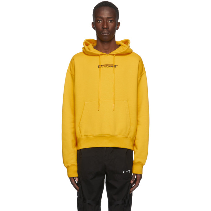 Off-White Yellow Hand Painters Hoodie | The Fashionisto