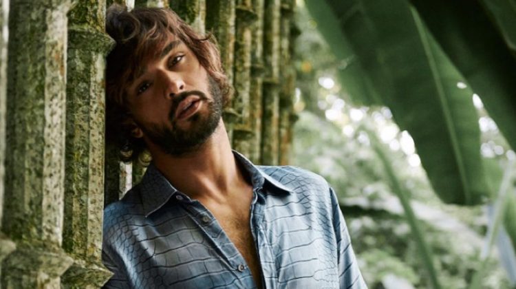 Marlon Teixeira fronts Roberto Cavalli's Paradise Found fragrance campaign.