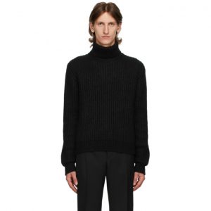 Saint Laurent Black Cashmere & Wool Turtleneck Saint Laurent Black Cashmere and Wool Turtleneck