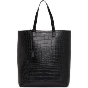 Saint Laurent Black Croc Shopping Bag Saint Laurent Black Croc Shopping Bag