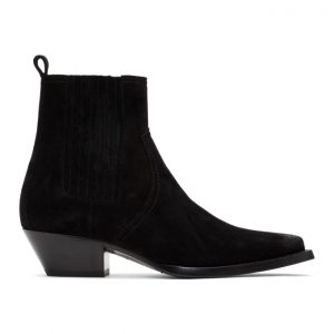 Saint Laurent Black Suede Lukas Chelsea Boots Saint Laurent Black Suede Lukas Chelsea Boots