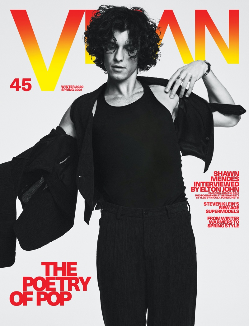 Shawn Mendes covers the 45th issue of VMAN magazine.