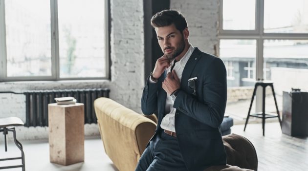 What Are Trendy Fashionable Home Renovation Ideas? Suit Male Model Large Room Windows Luxury