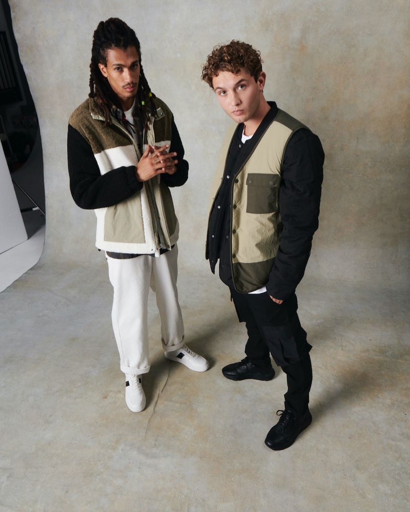 Outer Stella Overdrive bandmates Kelvin Bueno and Rafferty Law appear in Topman's holiday 2020 campaign.