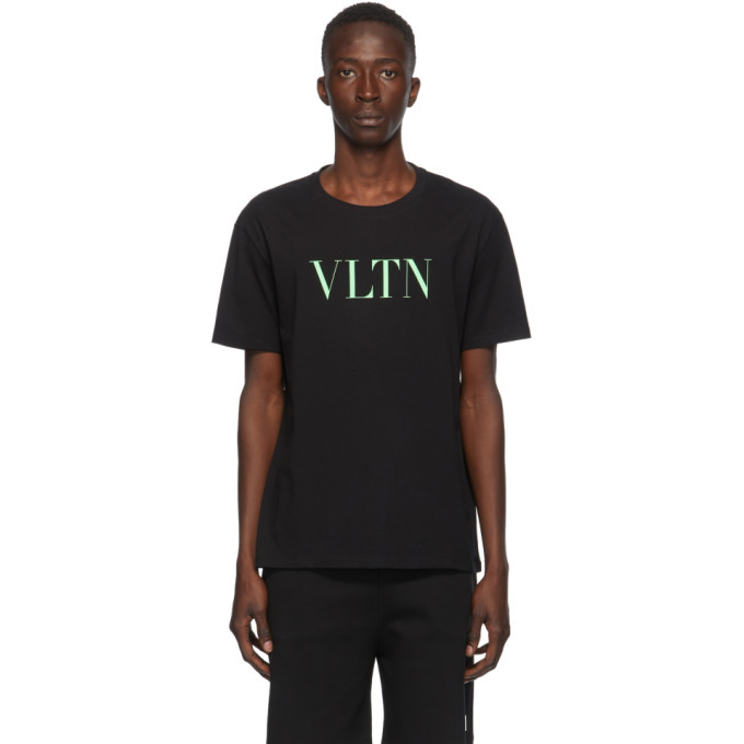 Valentino Black and Green VLTN T-Shirt | The Fashionisto