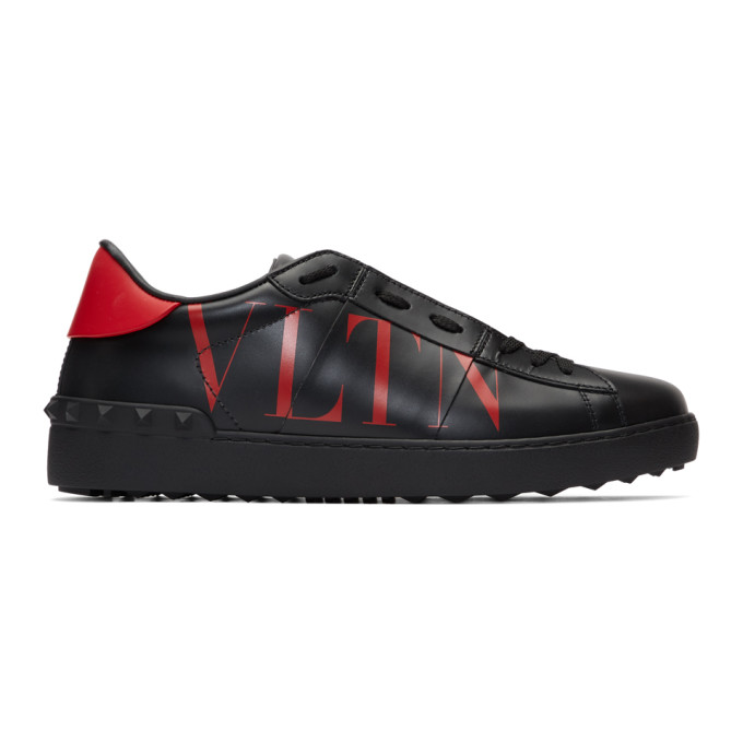 valentino open low top patent sneaker