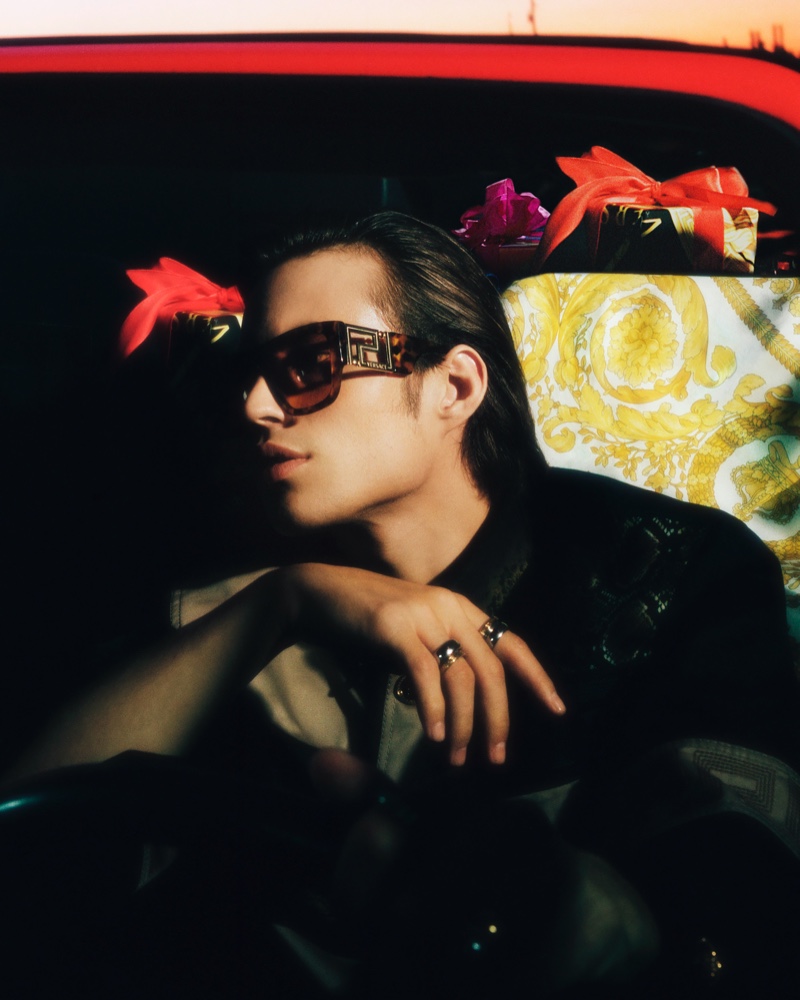 Louis Baines stars in Versace's holiday 2020 campaign.