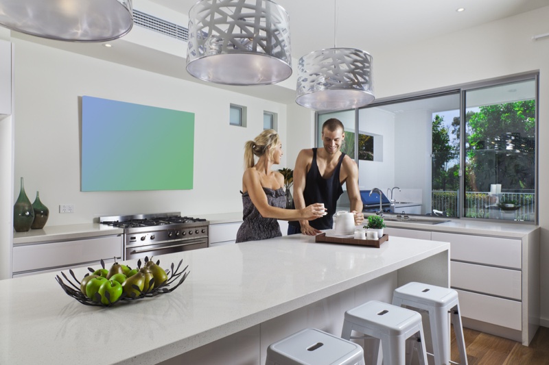 Young Couple Nice Modern Kitchen