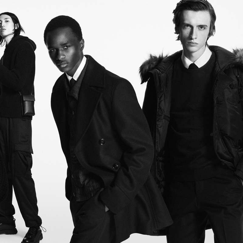 Meng Yu Qi, Malick Bodian, and Benno Bulang star in BOSS's fall-winter 2020 men's campaign.