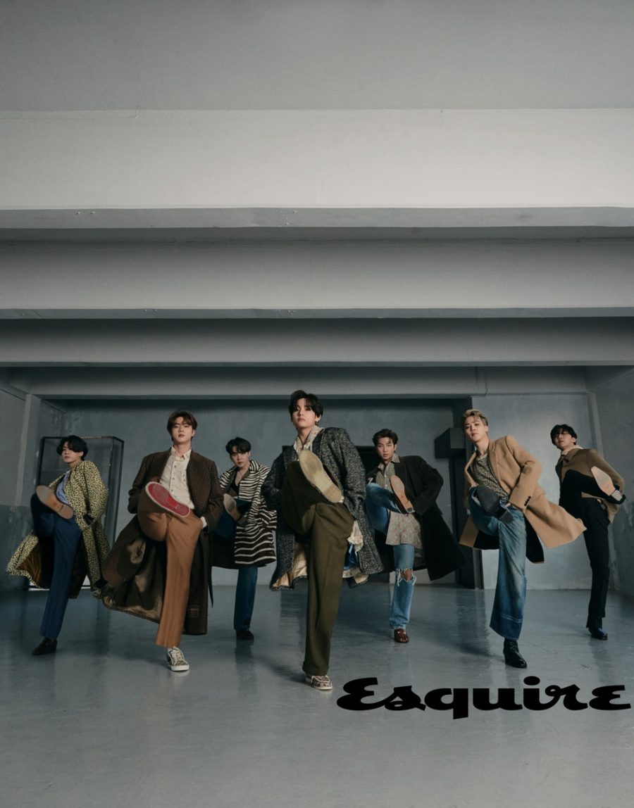 Making a sartorial statement, BTS appears in the most recent issue of Esquire magazine.