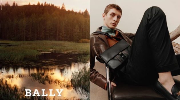 Model Henry Kitcher fronts Bally's fall-winter 2020 men's campaign.